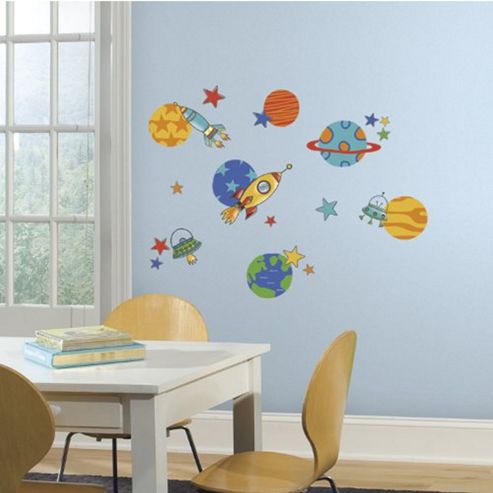 Image of Space Rockets And Planets Wall Stickers 39