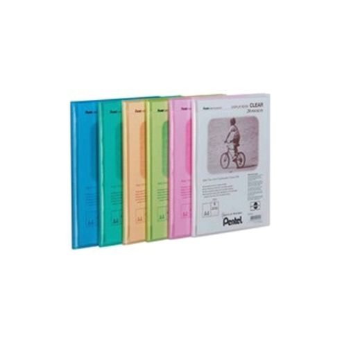 Image of Pentel Recycology Display Book A4 Clear 20-pocket Assorted