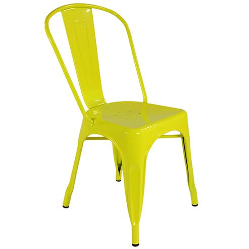 Image of Xavier Pauchard Tolix Style Dining Chair Yellow