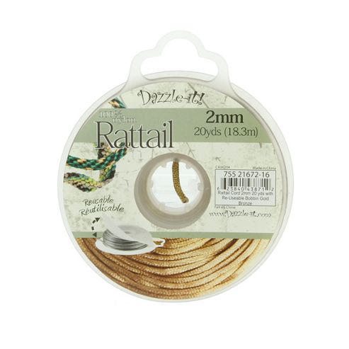 Image of Rattail With Re-useable Bobbin - Gold Bronze - 20yds
