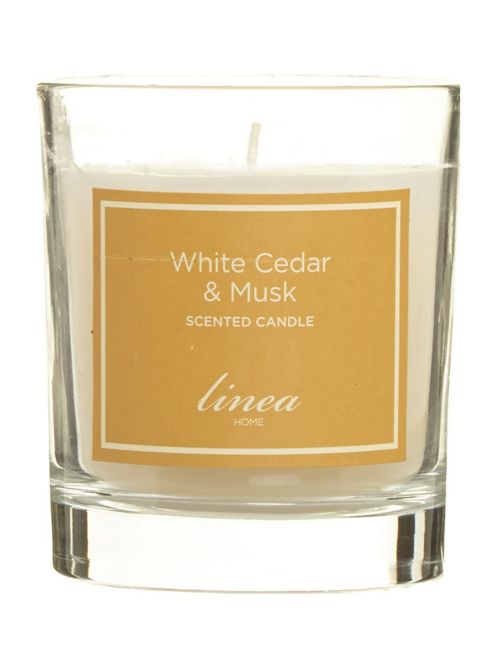 Image of Linea Cedar & Musk Single Candle In White