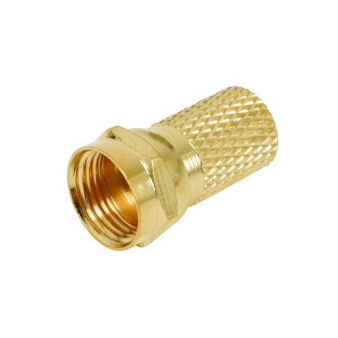 Image of Gold Plated Tv Aerial Antenna Ct100 Twist On F Plug
