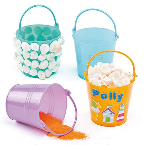 Image of Mini Plastic Buckets (pack Of 6)