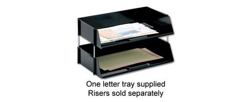 Image of Q Connect Wide Entry Letter Tray Black