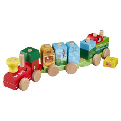 tesco wooden train