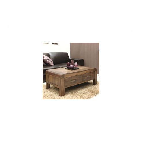 Image of Baumhaus Shiro Four Drawer Coffee Table In Walnut