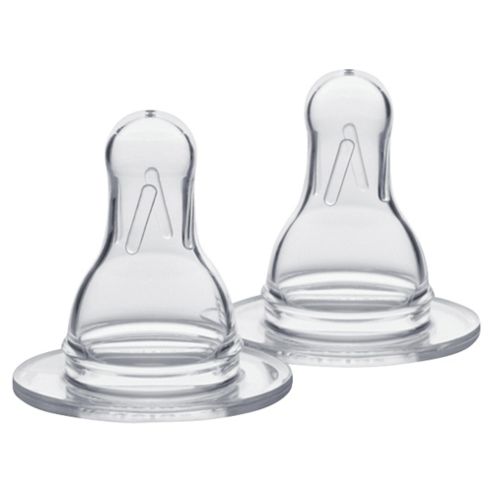 Image of Medela Silicone Teats - Slow Flow - 2 Pack