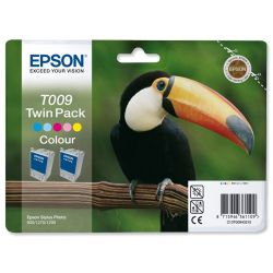 Epson T009 (Twin Pack) Five Colour Ink Cartridge (Cyan/Light CyanMagenta /Light Magenta/Yellow/Black) for Stylus Photo 1270 Printer