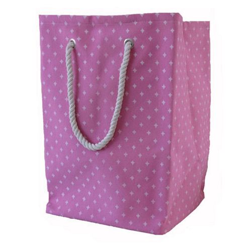 Image of Canvas Soft Storage Large Square - Pink Star
