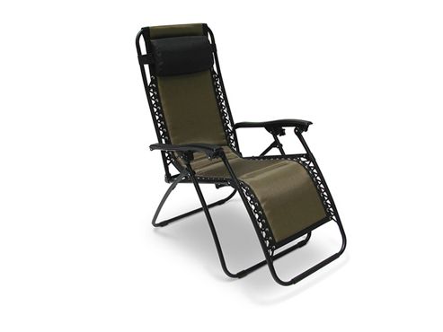 Image of Brown Padded Textylene Zero Gravity Chair