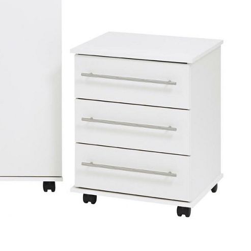 Image of Ideal Furniture Bobby 3 Drawer Chest - White