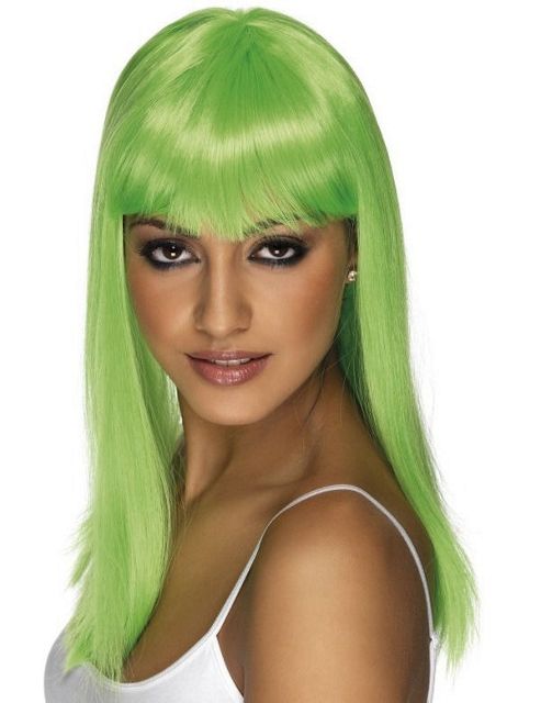 Image of Adult Glamourama Wig Neon Green