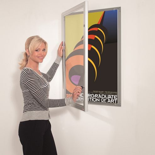 Image of Metroplan Locking Poster Case Board - 84 Cm H X 59.4 Cm W