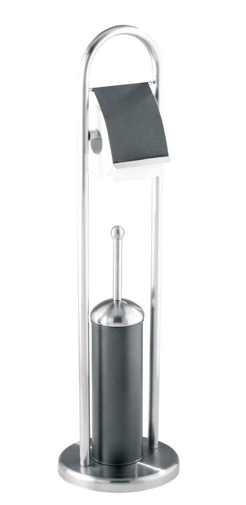 Image of Wenko Adrano Bathroom Stand For Toilet Paper And Brush