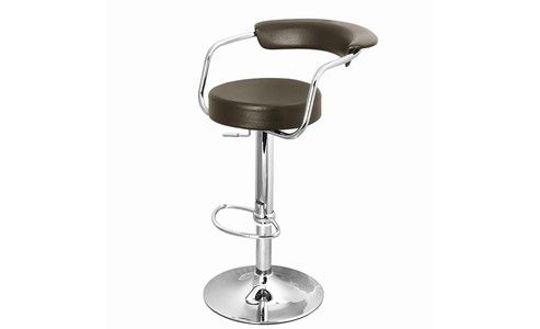 Image of Zenith Brown Faux Leather Bar Stool