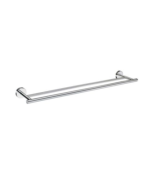 Image of Smedbo Home Double Towel Rail - Brushed Chrome