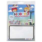 Scootrix Ride-On Number Plate, White.