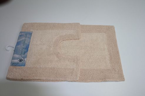 Image of Dandy Pedestal Peach Bath Set - 80cm X 50cm