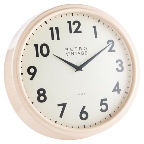 Image of Tesco Cream Deep Case Station Wall Clock Dia. 40cm