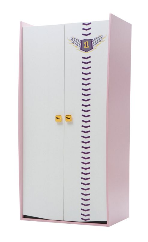 Image of Newjoy Vento V8 Pink 2 Door Children S Wardrobe