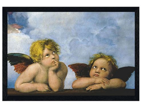 Image of Black Wooden Framed Cherubs, Little Angels Poster