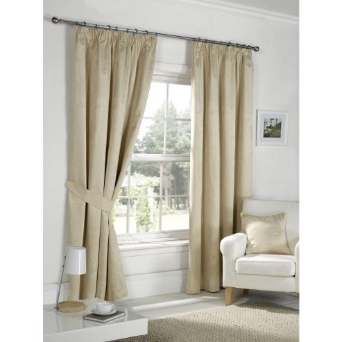Image of Dreams N Drapes Fairmont Cream 46x90 Blackout Pencil Pleat Curtains