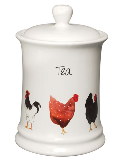 Image of Pecking Order Hen Design Tea Storage Canister By Tuftop