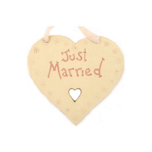 Image of East Of India Just Married Heart Sign