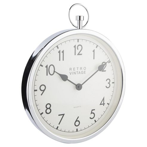 Image of Tesco Fob Wall Clock Silver Dia. 35cm