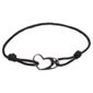 Black Cord Friendship Bracelet with Sterling Silver Heart