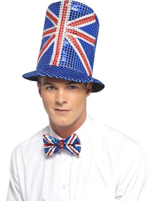 Image of Union Jack Bow Tie (sequined)