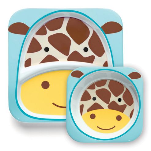 Image of Skip Hop Zoo Tabletop Plate & Bowl Set - Giraffe