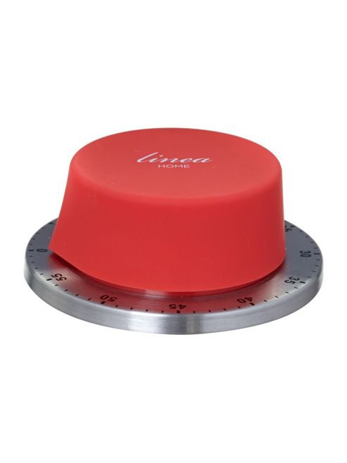 Image of Linea Stainless Steel Timer In Red