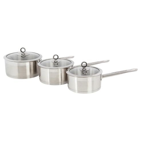 Image of Morphy Richards Accents 3 Piece Pan Set, Stainless Steel