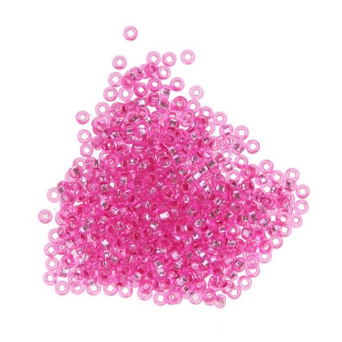 Image of Czech Seed Bead 10/0 S/l Dyed Fuchsia