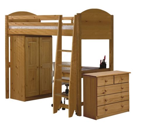 Image of Verona High Sleeper Bed Set 2 Antique