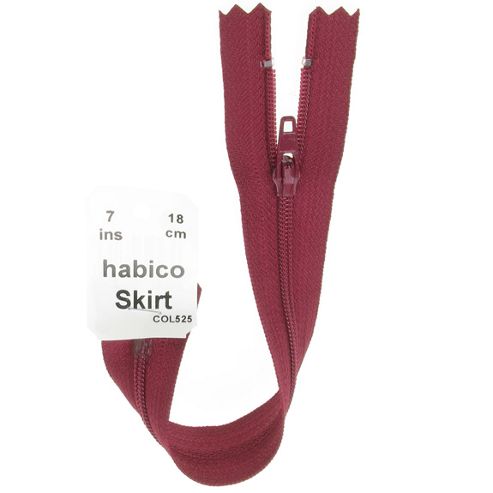 Image of Skirt Zip - 18cm - Plum