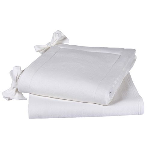 Image of Clair De Lune 2pc Cot Bed Bedding Set (cotton Candy Ivory White)