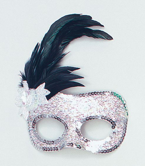 Image of Side Feather Silver/beaded