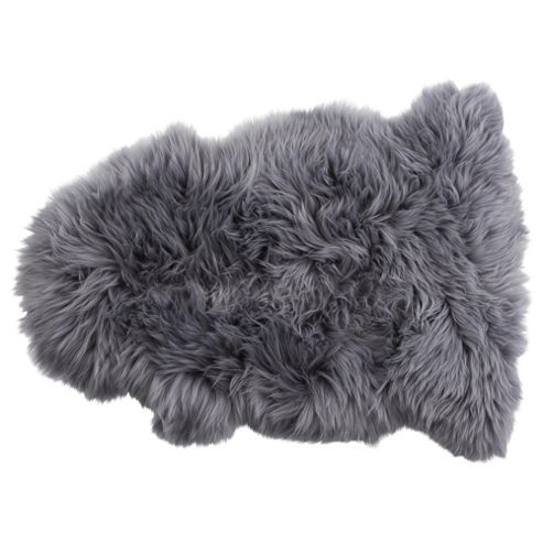 Image of Genuine Sheepskin Single, Grey