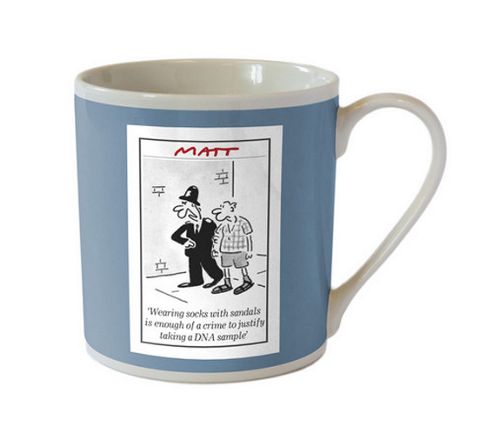 Image of Matt (the Telegraph) Blue Cartoon Mug, Police