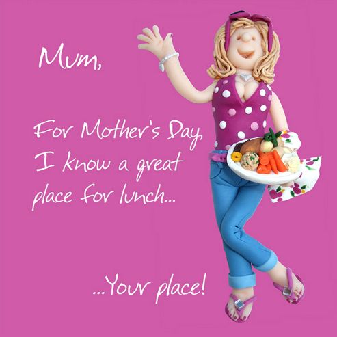 Image of Holy Mackerel Happy Mother's Day. I Know A Great Place For Lunch. Your Place Greetings Card