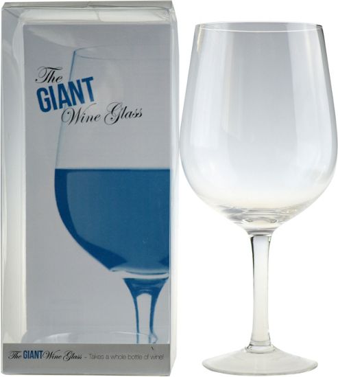 Image of Rink Drink Giant Wine Glass, Party Glass. Holds A Whole Bottle Of Wine, 750ml.
