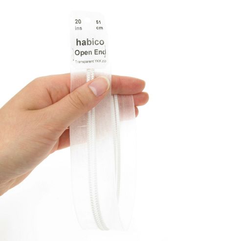 Image of Open End Zip - 51cm - Transparent