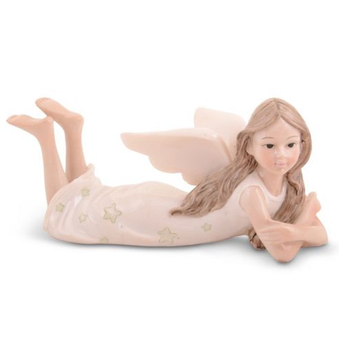 Image of Angelic Laying Christmas Angel Ornament - Design A