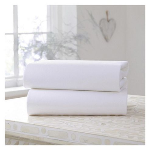Image of Clair De Lune Cot Bed Sheets Flat Sheets Wht