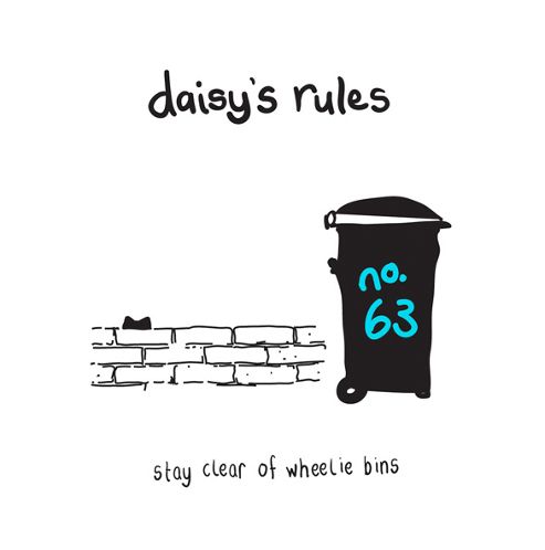 Image of Holy Mackerel Wheelie Bins Greetings Card