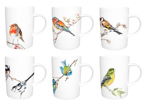 Image of Roy Kirkham Garden Birds Mugs, Set Of 6