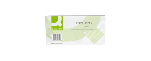 Image of Q-connect Envelope Dl 100gsm Window Peel And Seal White Pack Of 500 1p24