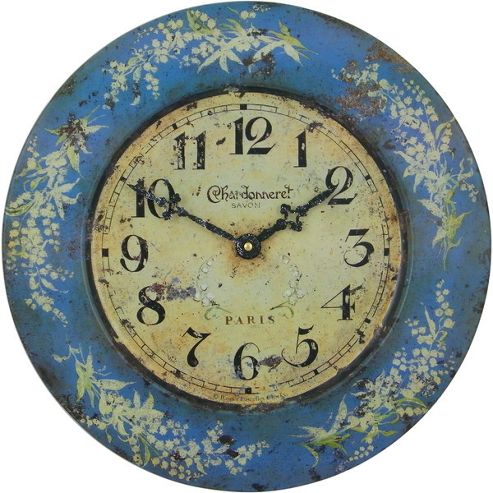 Image of Roger Lascelles Clocks Tin Lily Of The Valley Wall Clock